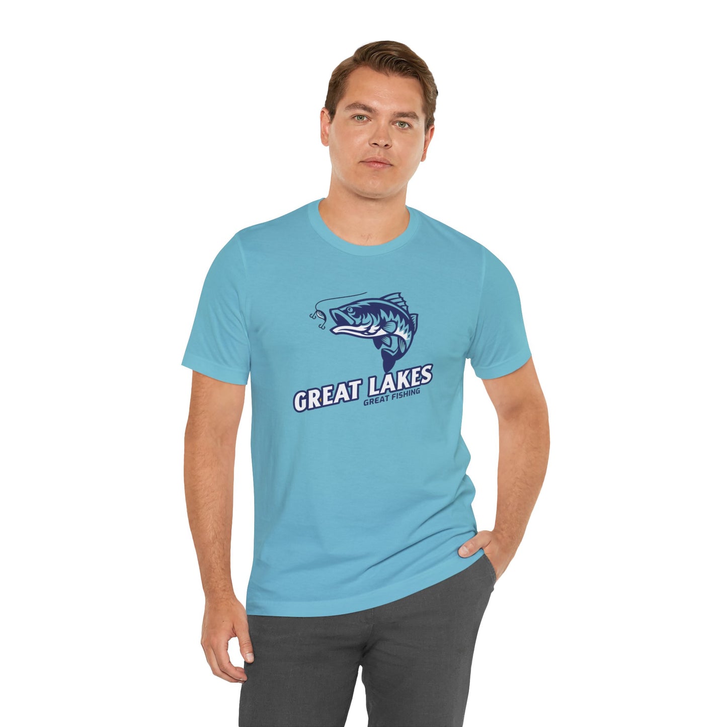 Great Lakes Fishing T-shirt, Fishing Enthusiast Shirt, Great Fishing Shirt.