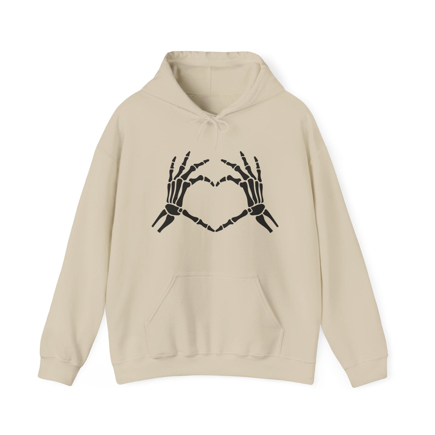 *Skeleton Heart Unisex Hoodie, Cozy Sweatshirt for Halloween, Gift for Friends, Match with Casual Outfits, Perfect for Fall Celebrations