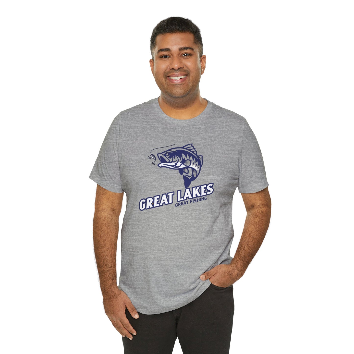 Great Lakes Fishing T-shirt, Fishing Enthusiast Shirt, Great Fishing Shirt.