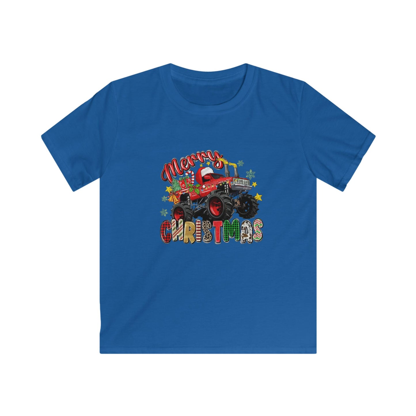 Kids Monster Truck Christmas T-shirt