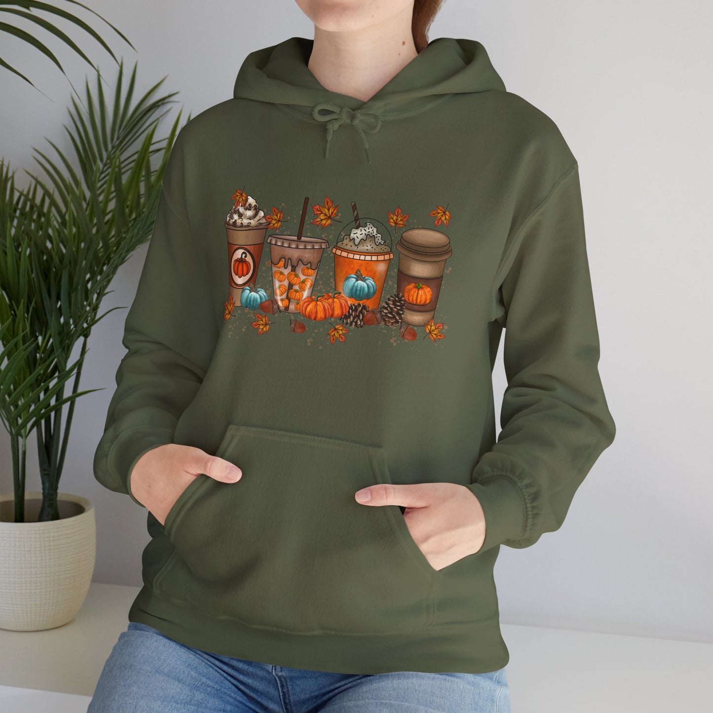 *Cozy Fall Vibes Hoodie, Autumn Sweatshirt, Pumpkin Spice Lover Gift, Unisex Hooded Sweatshirt, Seasonal Fashion, Warm Layering
