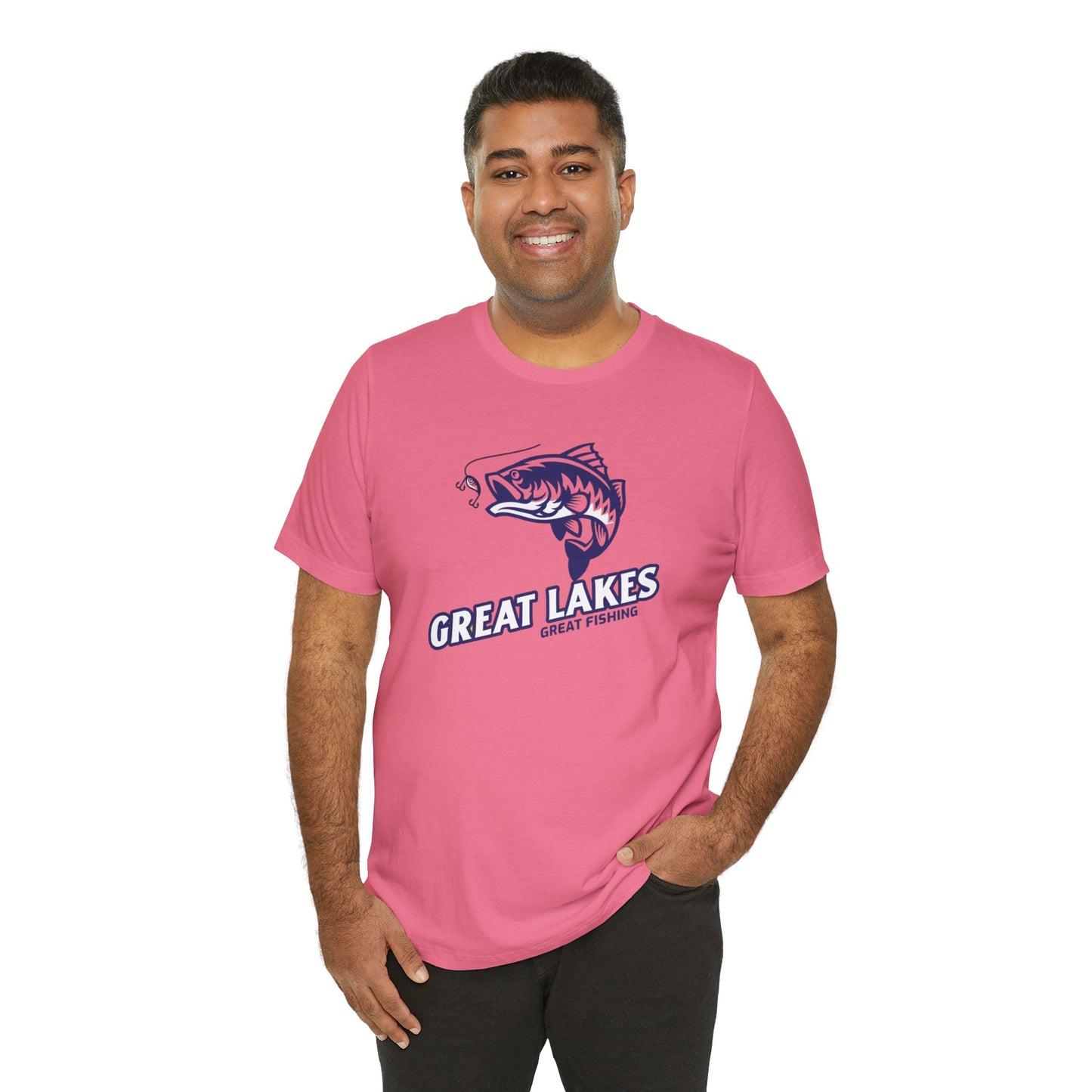 Great Lakes Fishing T-shirt, Fishing Enthusiast Shirt, Great Fishing Shirt.
