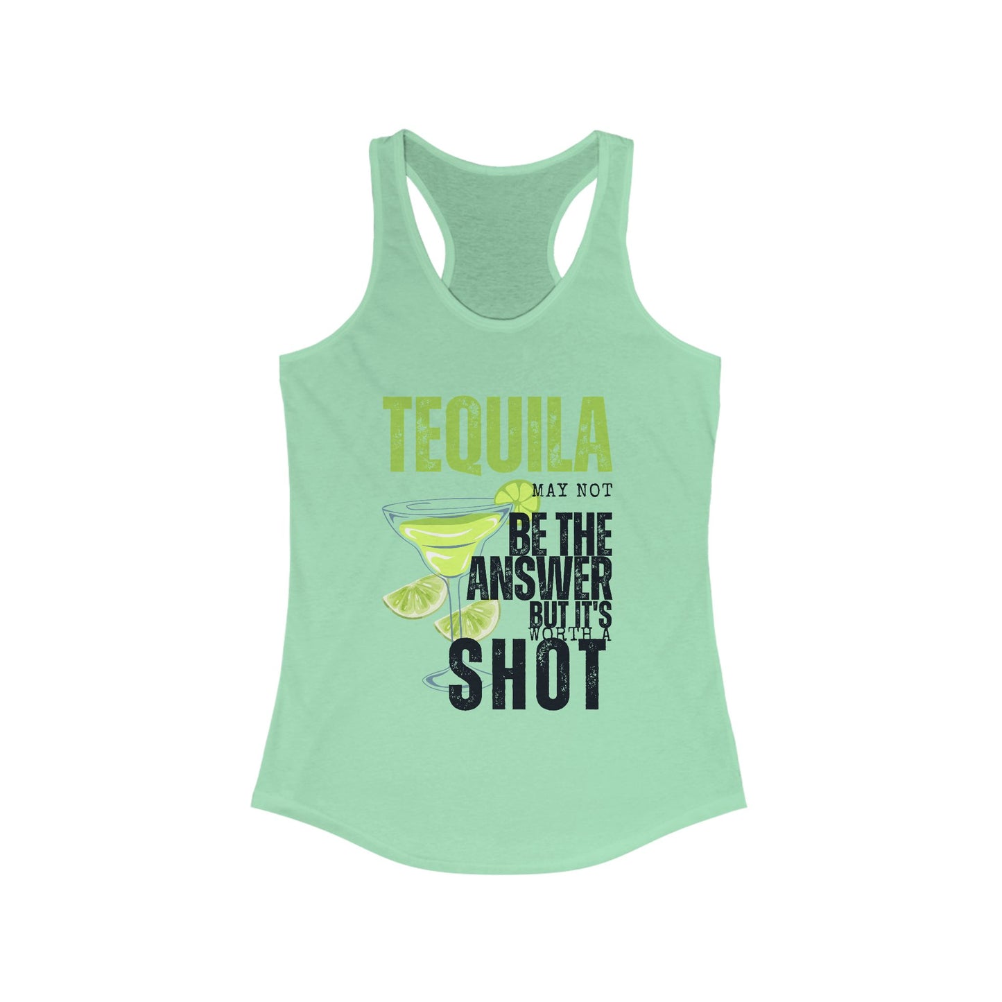 *Tequila Lovers Racerback Tank - Funny Women's Summer Shirt, Beachwear, Party Top, Gift for Cocktail Enthusiasts, Vacation Apparel
