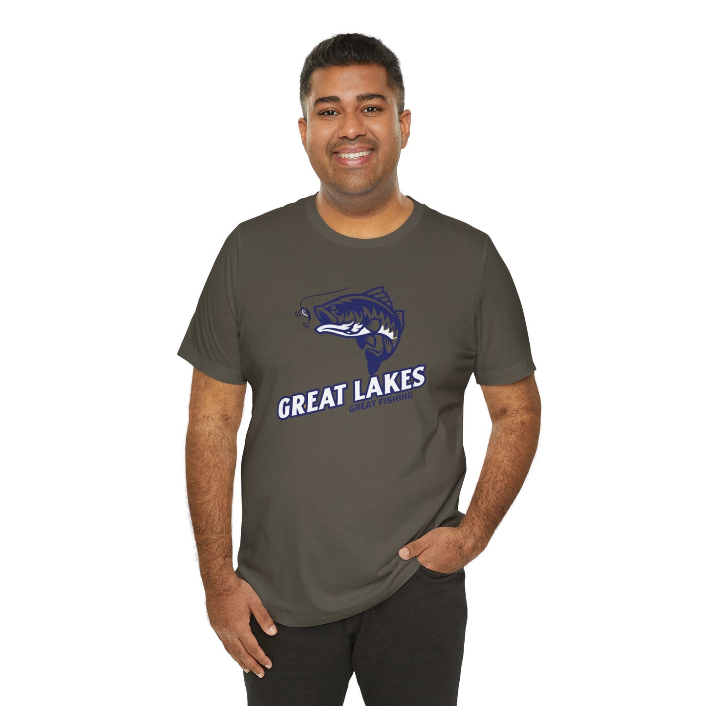 Great Lakes Fishing T-shirt, Fishing Enthusiast Shirt, Great Fishing Shirt.