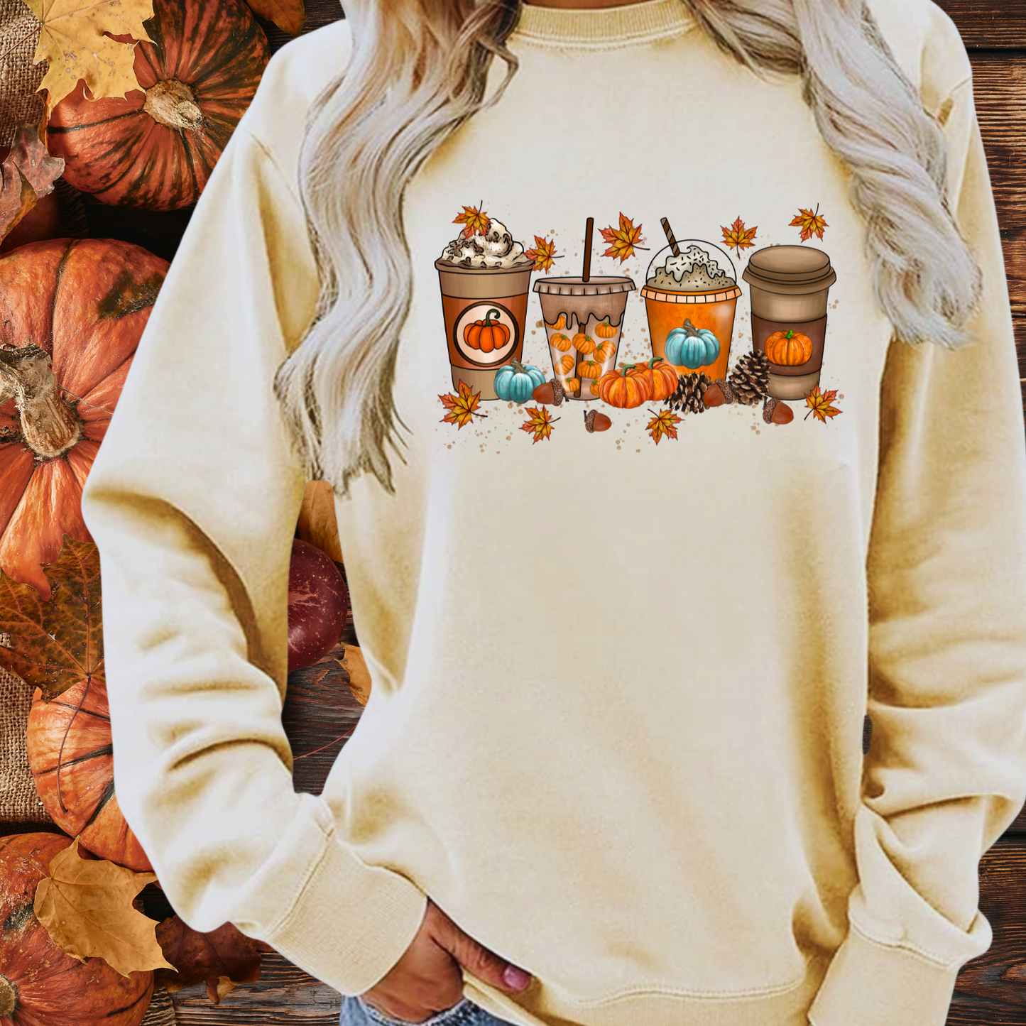 *Cozy Fall Vibes Hoodie, Autumn Sweatshirt, Pumpkin Spice Lover Gift, Unisex Hooded Sweatshirt, Seasonal Fashion, Warm Layering
