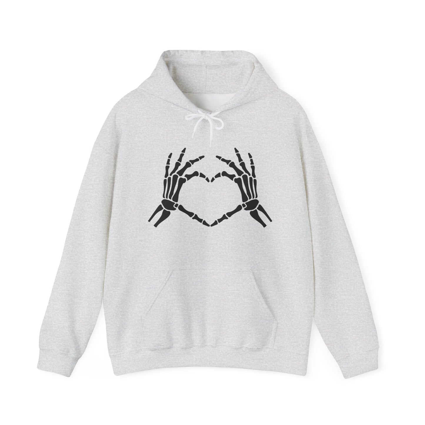 *Skeleton Heart Unisex Hoodie, Cozy Sweatshirt for Halloween, Gift for Friends, Match with Casual Outfits, Perfect for Fall Celebrations