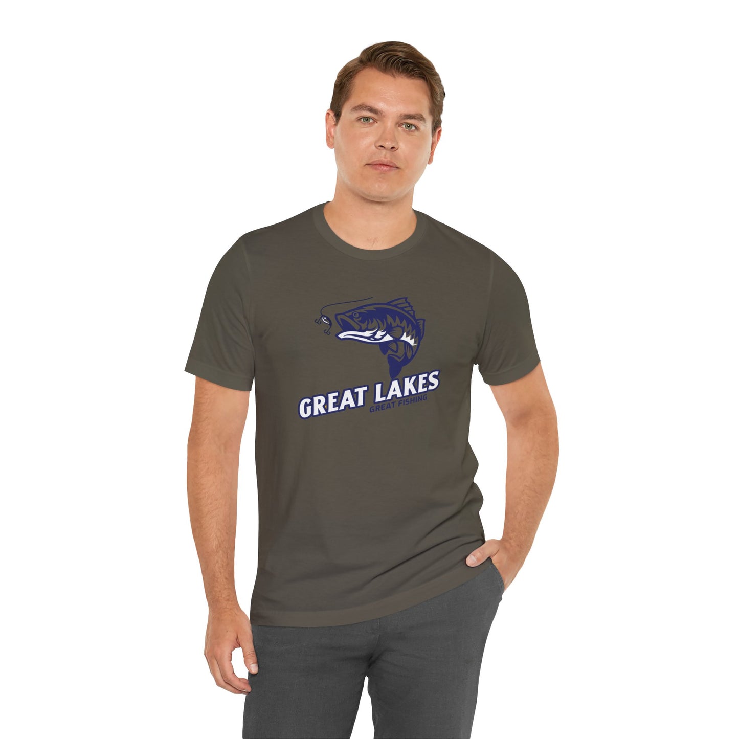 Great Lakes Fishing T-shirt, Fishing Enthusiast Shirt, Great Fishing Shirt.