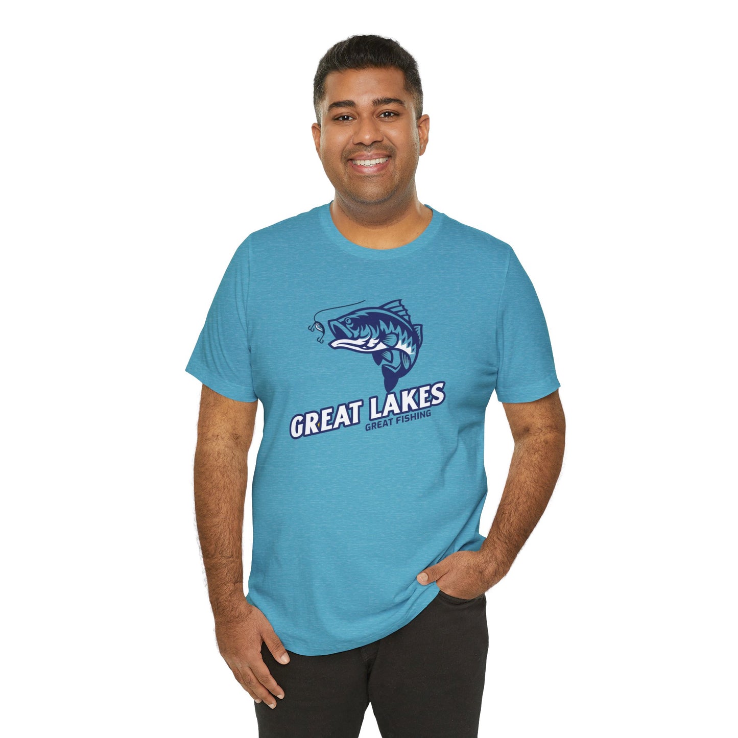 Great Lakes Fishing T-shirt, Fishing Enthusiast Shirt, Great Fishing Shirt.
