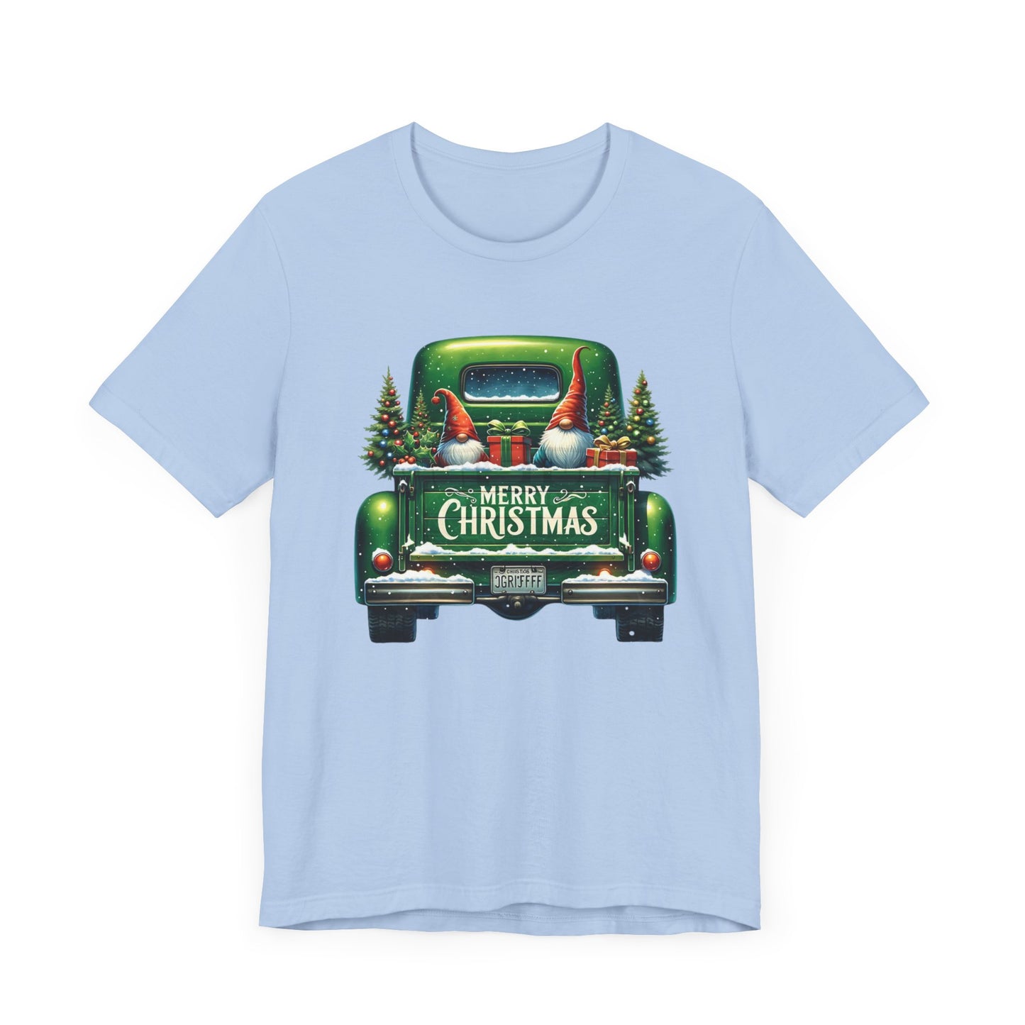 Christmas T-shirt, Vintage truck with knomes