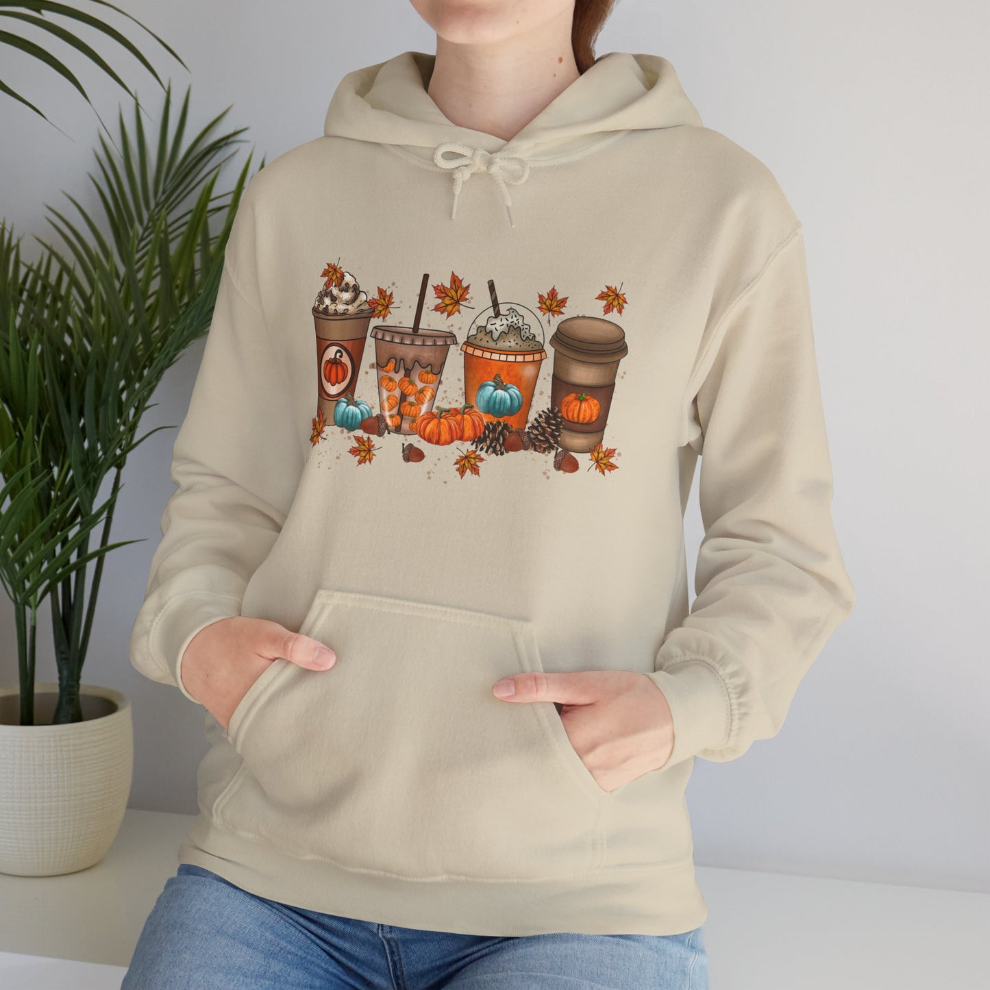 *Cozy Fall Vibes Hoodie, Autumn Sweatshirt, Pumpkin Spice Lover Gift, Unisex Hooded Sweatshirt, Seasonal Fashion, Warm Layering