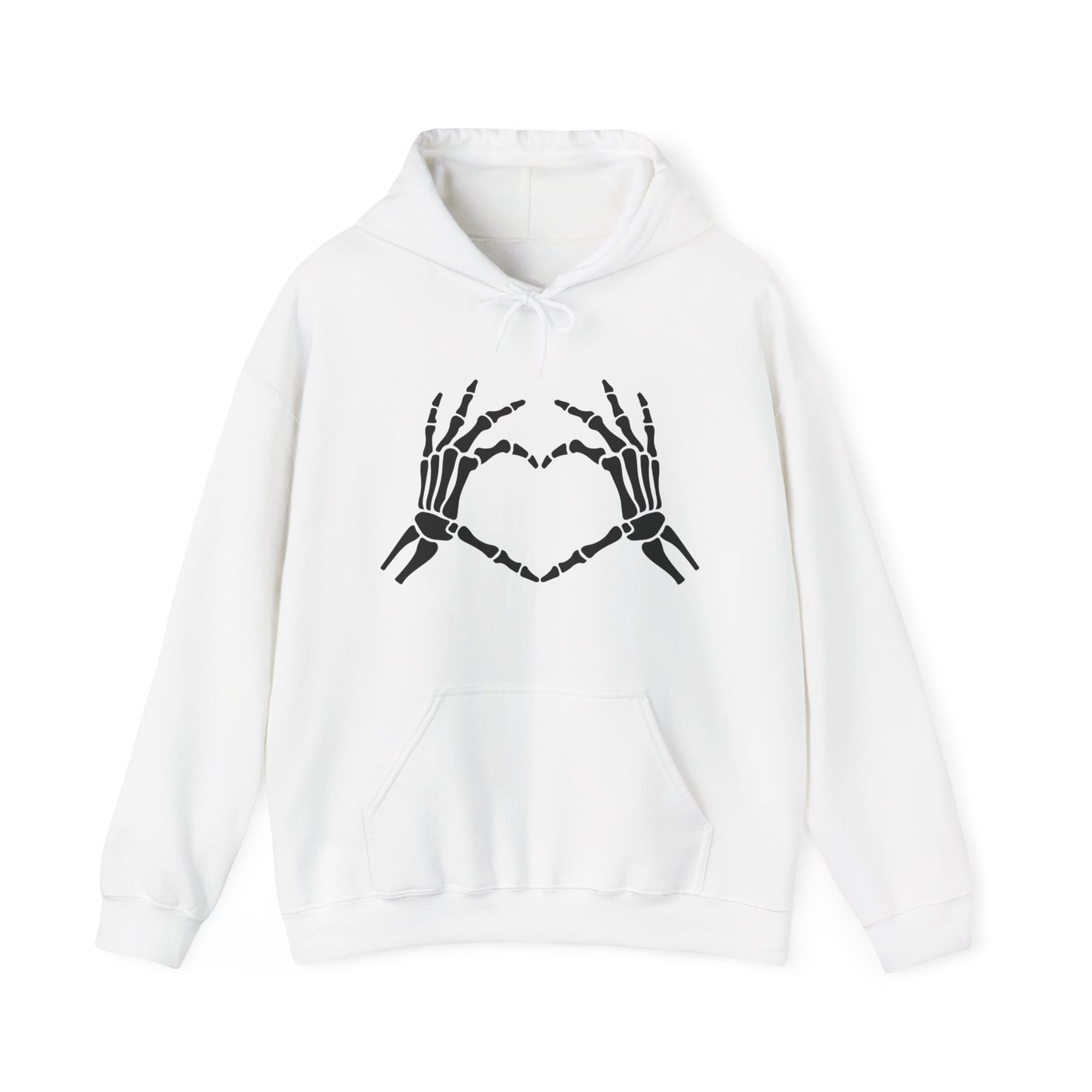 *Skeleton Heart Unisex Hoodie, Cozy Sweatshirt for Halloween, Gift for Friends, Match with Casual Outfits, Perfect for Fall Celebrations