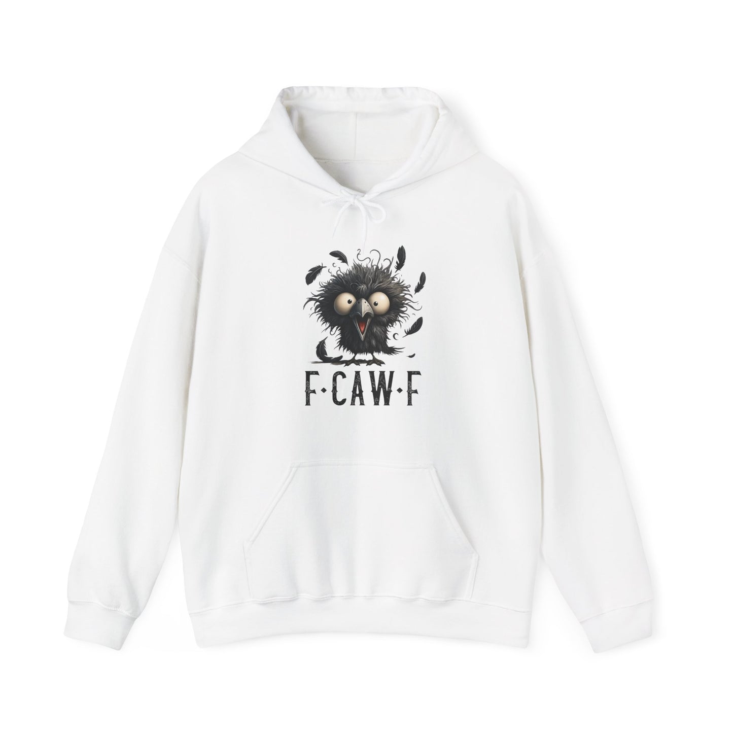 *F-Caw-F Funny Animal Hooded Sweatshirt, Cozy Sweatshirt, Unisex Hoodie, Gift for Animal Lovers, Casual Wear, Halloween Apparel