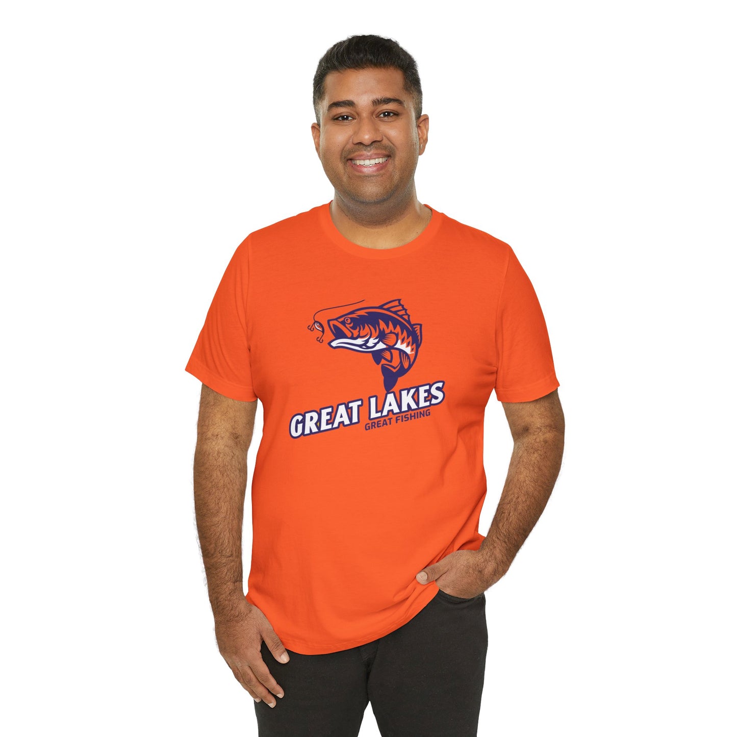 Great Lakes Fishing T-shirt, Fishing Enthusiast Shirt, Great Fishing Shirt.