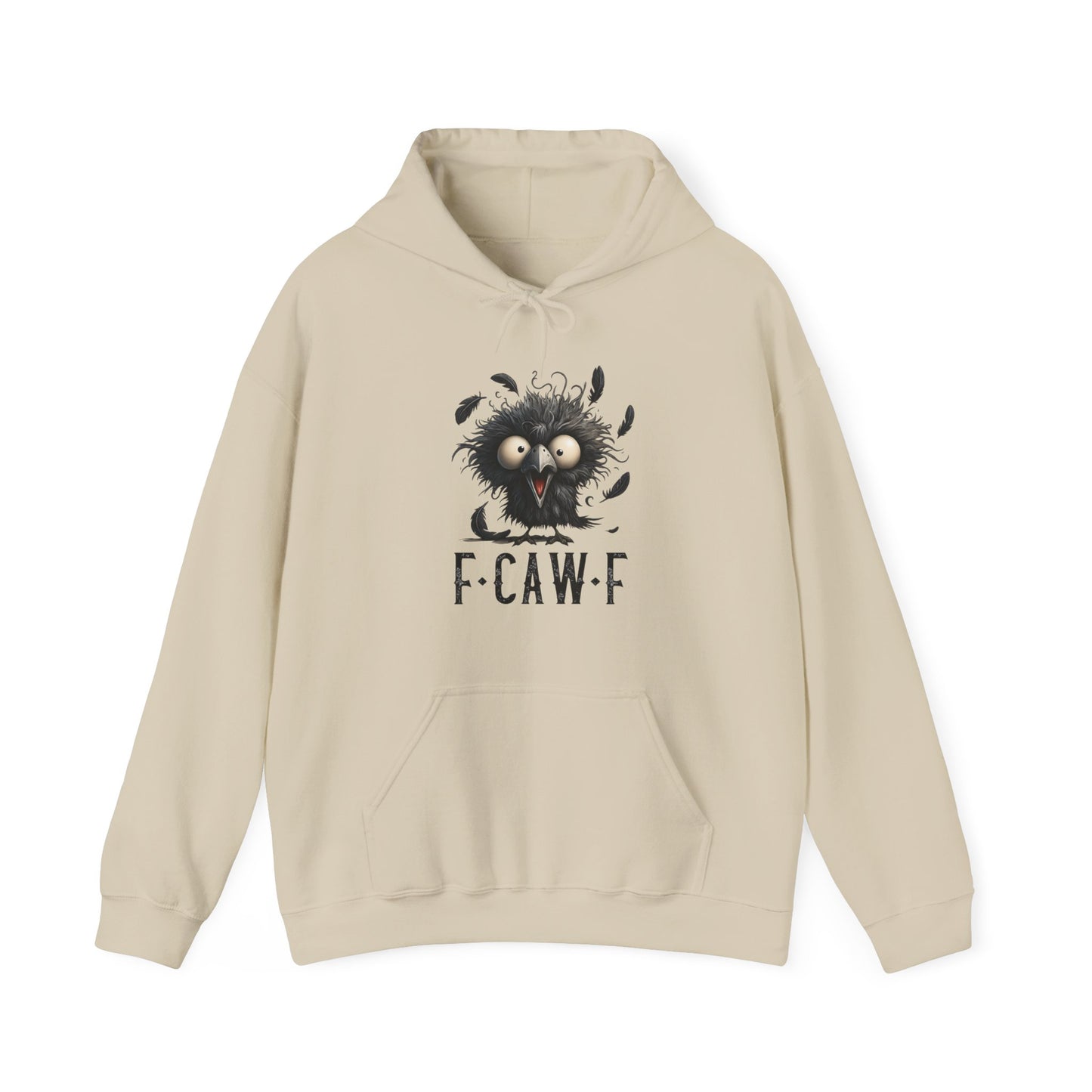 *F-Caw-F Funny Animal Hooded Sweatshirt, Cozy Sweatshirt, Unisex Hoodie, Gift for Animal Lovers, Casual Wear, Halloween Apparel