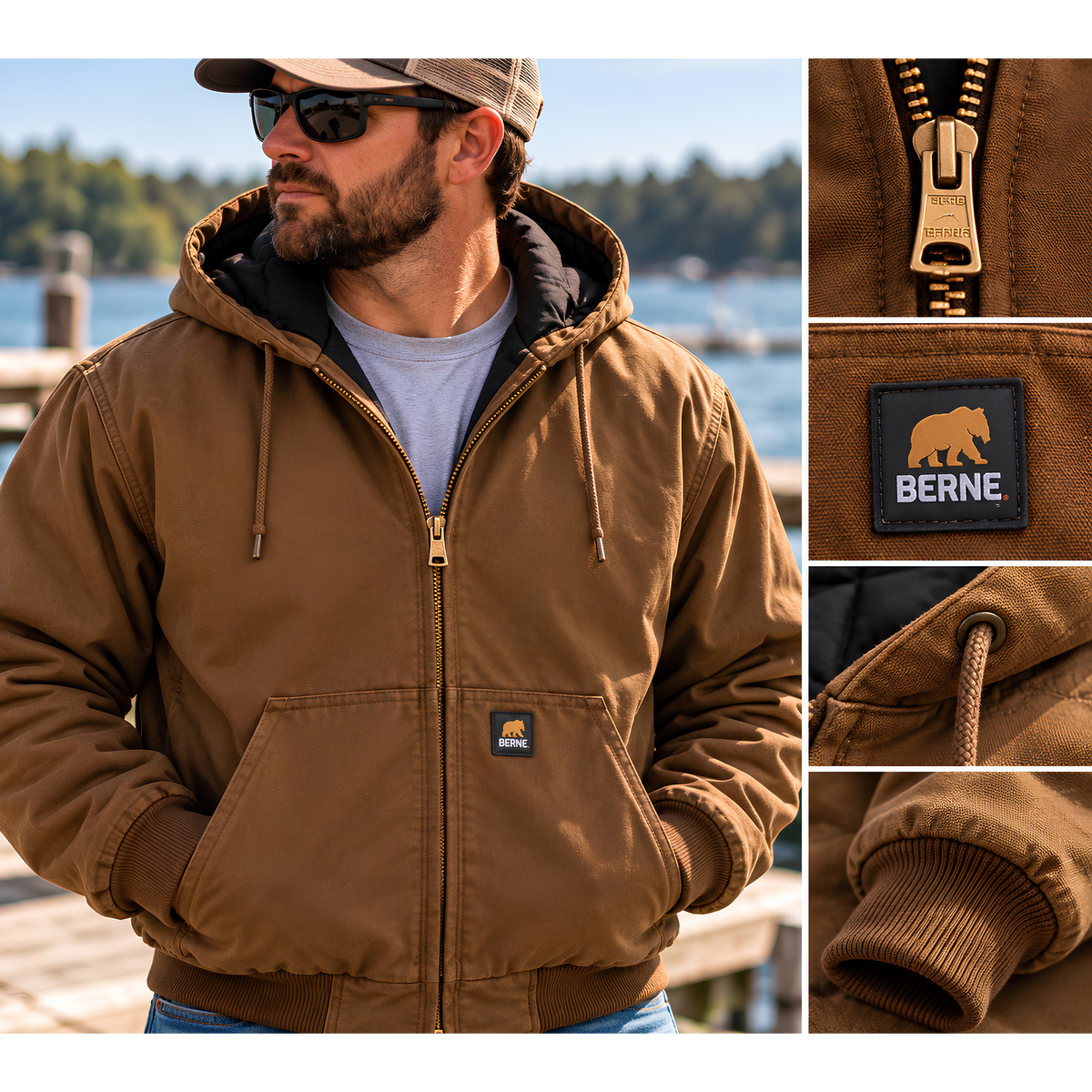 Berne HJ51 Heritage Hooded Jacket | Built Tough. Made to Work.