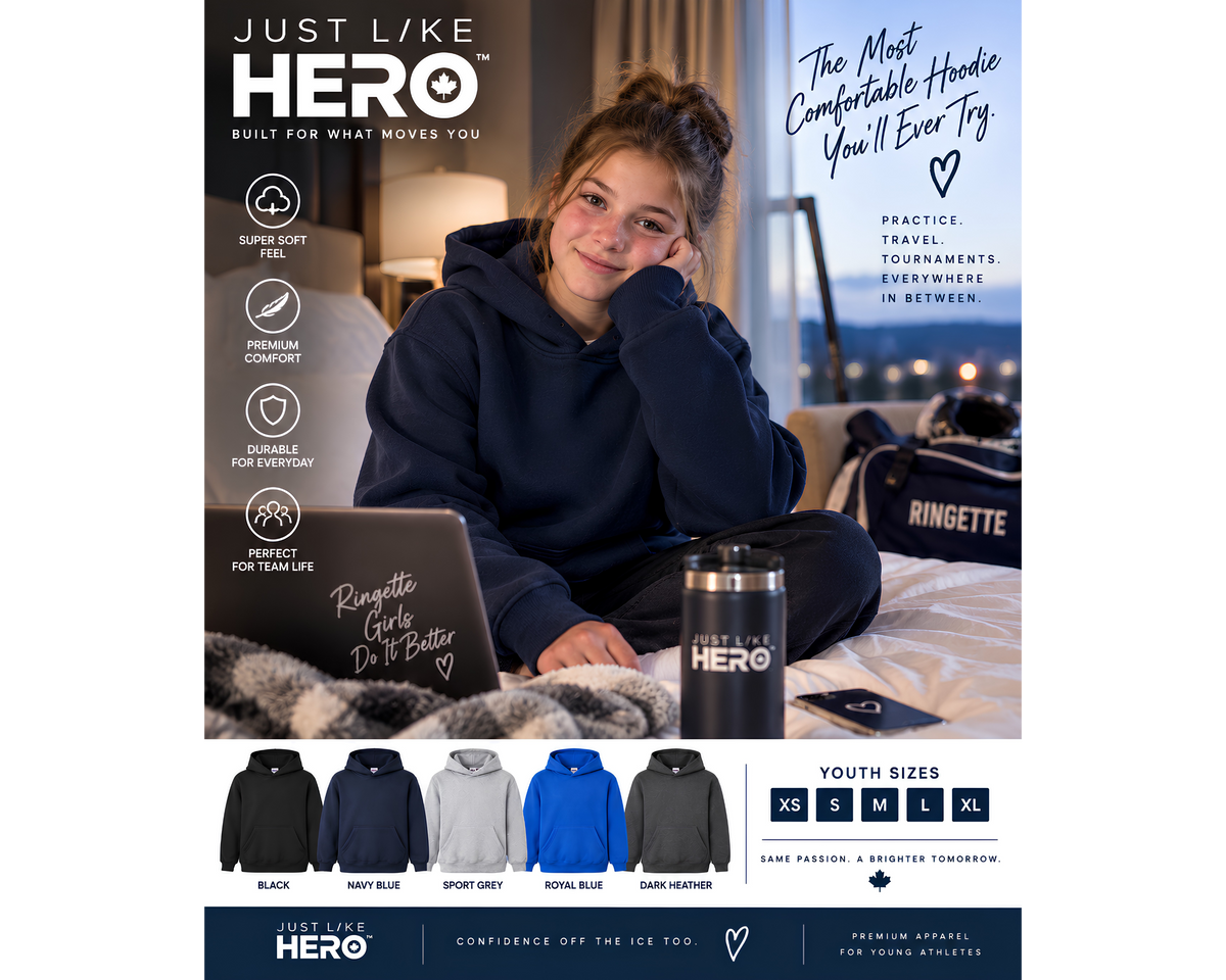 Just Like Hero HERO-2020 Youth Pullover Hoodie | Premium Team Hoodie