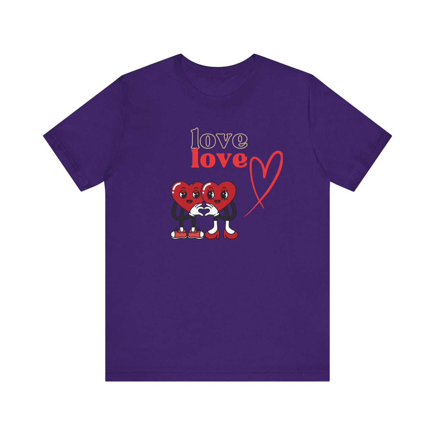 Love Love T-shirt Valentine's Day Tee Love Hearts T-Shirt Romantic Tee Cute Valentine's Day Gift Anniversary Shirt