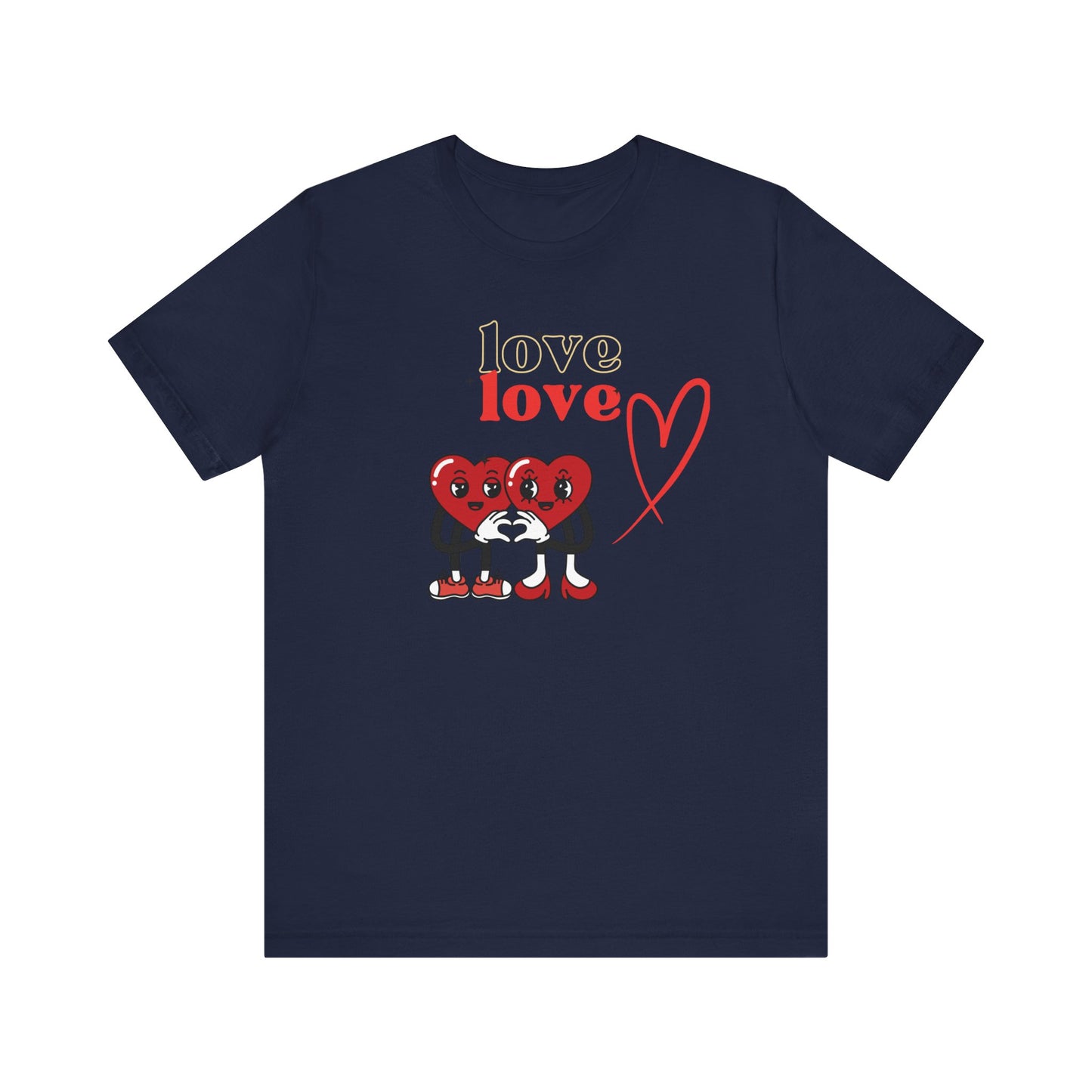 Love Love T-shirt Valentine's Day Tee Love Hearts T-Shirt Romantic Tee Cute Valentine's Day Gift Anniversary Shirt