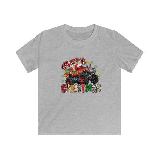 Kids Monster Truck Christmas T-shirt