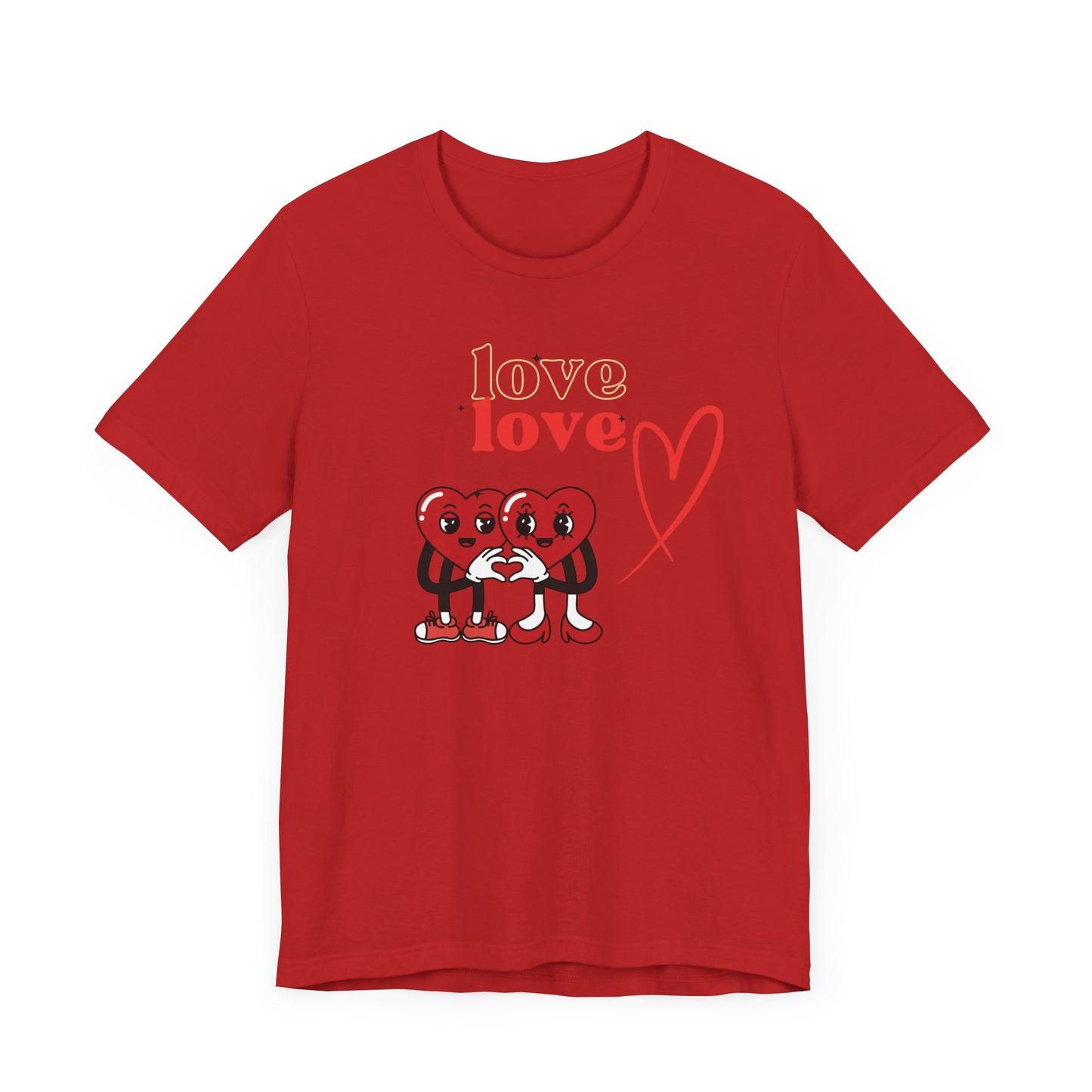 Love Love T-shirt Valentine's Day Tee Love Hearts T-Shirt Romantic Tee Cute Valentine's Day Gift Anniversary Shirt