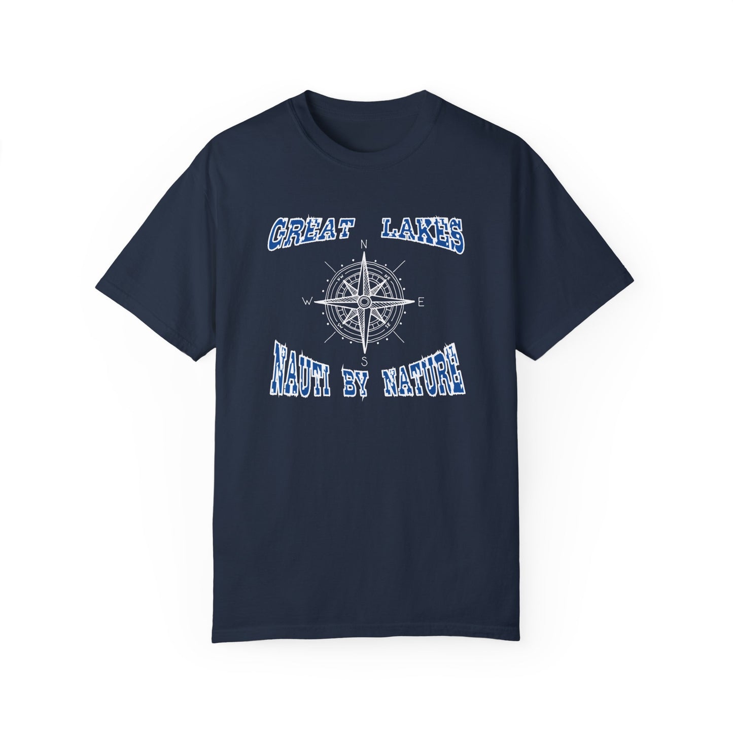 Great Lakes Compass Unisex Comfort Colors T-shirt Nauti By Nature Tee