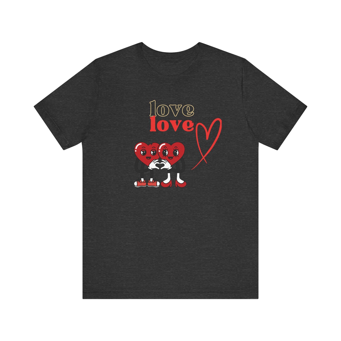 Love Love T-shirt Valentine's Day Tee Love Hearts T-Shirt Romantic Tee Cute Valentine's Day Gift Anniversary Shirt