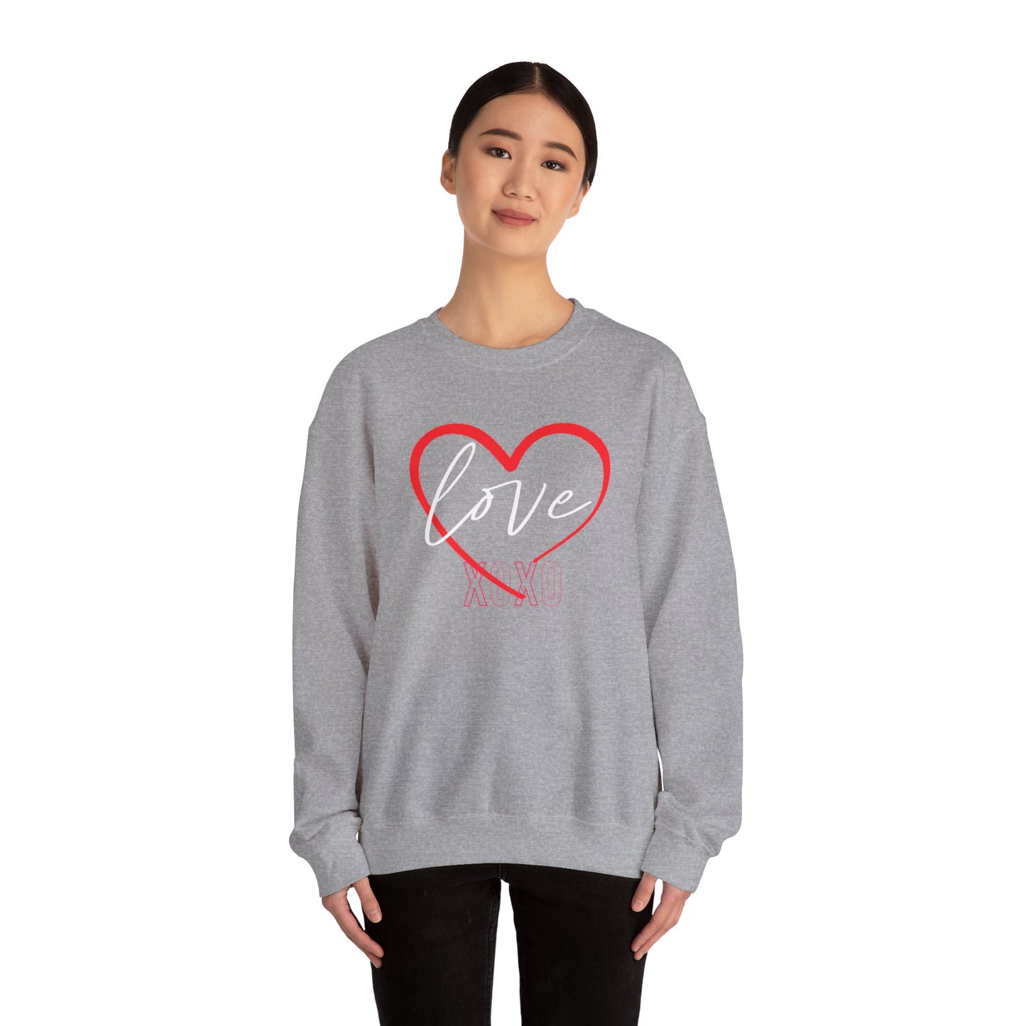 Valentine's Day Sweatshirt Cozy Love Heart Sweatshirt Love You Valentine's Day Gift