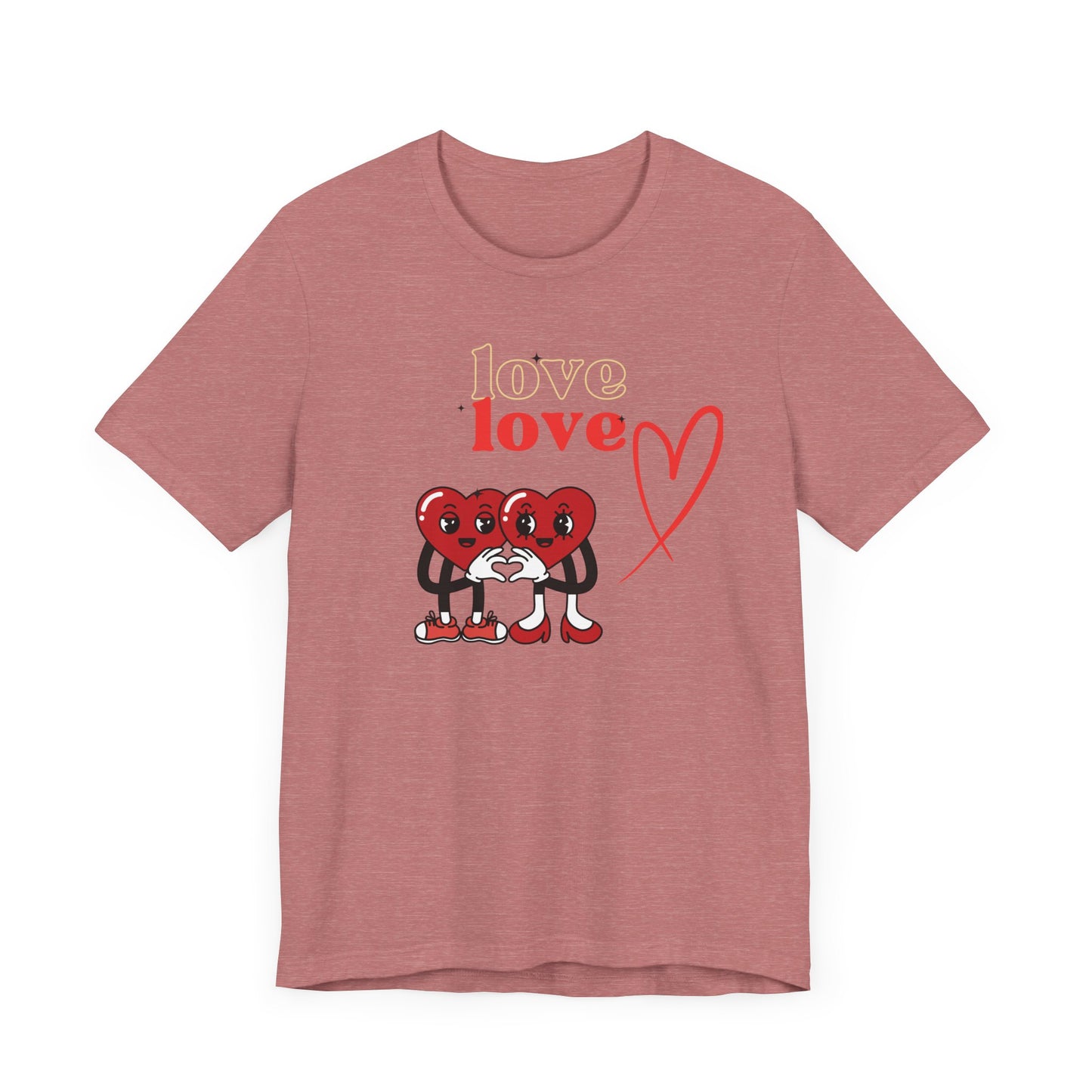 Love Love T-shirt Valentine's Day Tee Love Hearts T-Shirt Romantic Tee Cute Valentine's Day Gift Anniversary Shirt