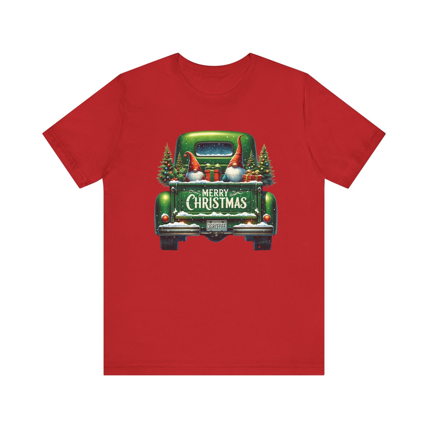 Christmas T-shirt, Vintage truck with knomes