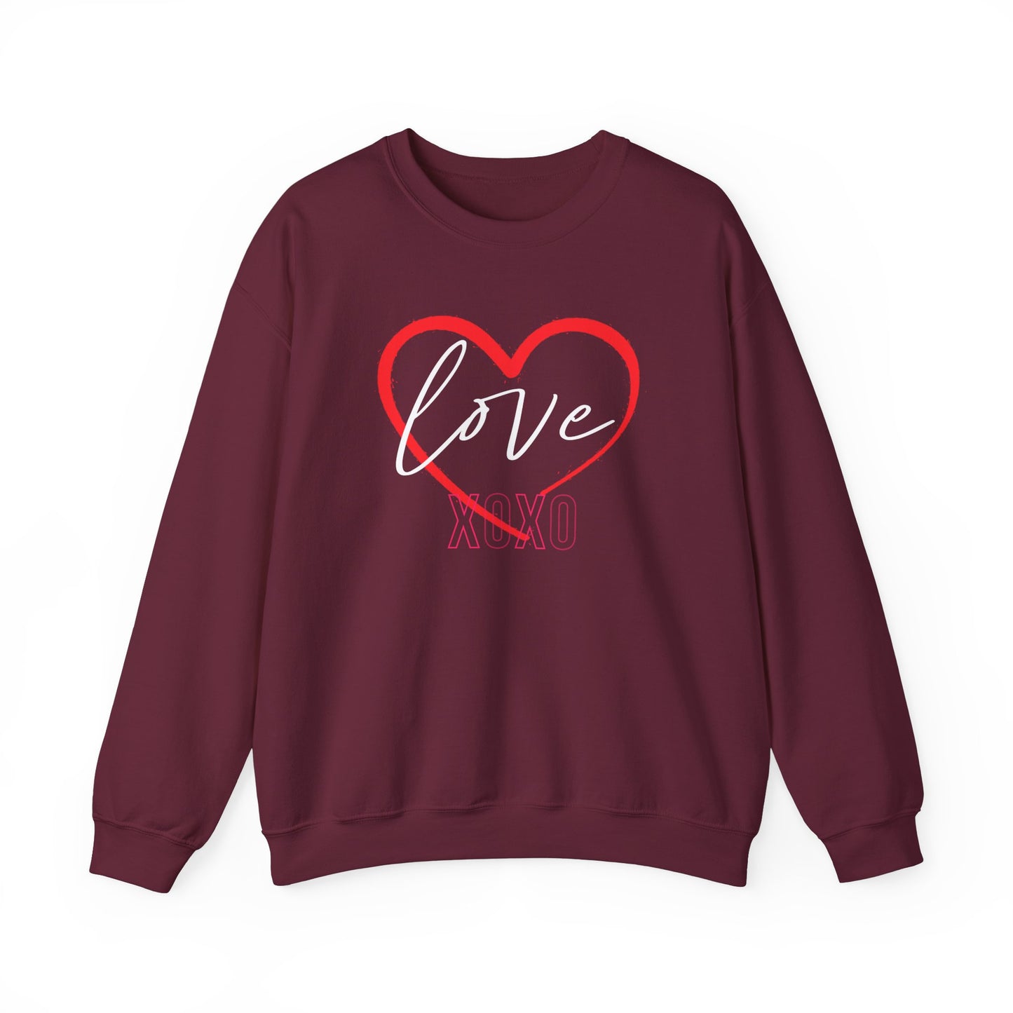 Valentine's Day Sweatshirt Cozy Love Heart Sweatshirt Love You Valentine's Day Gift