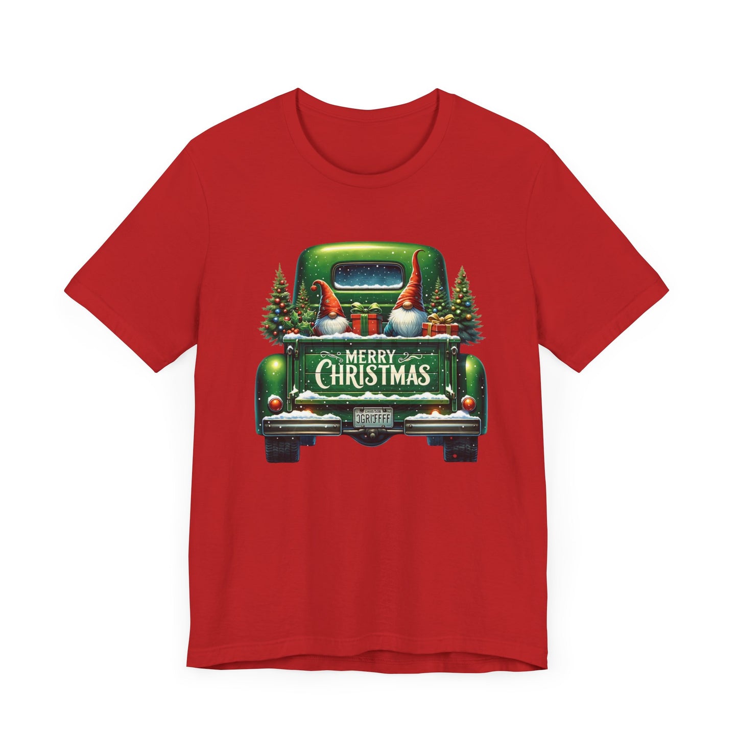 Christmas T-shirt, Vintage truck with knomes