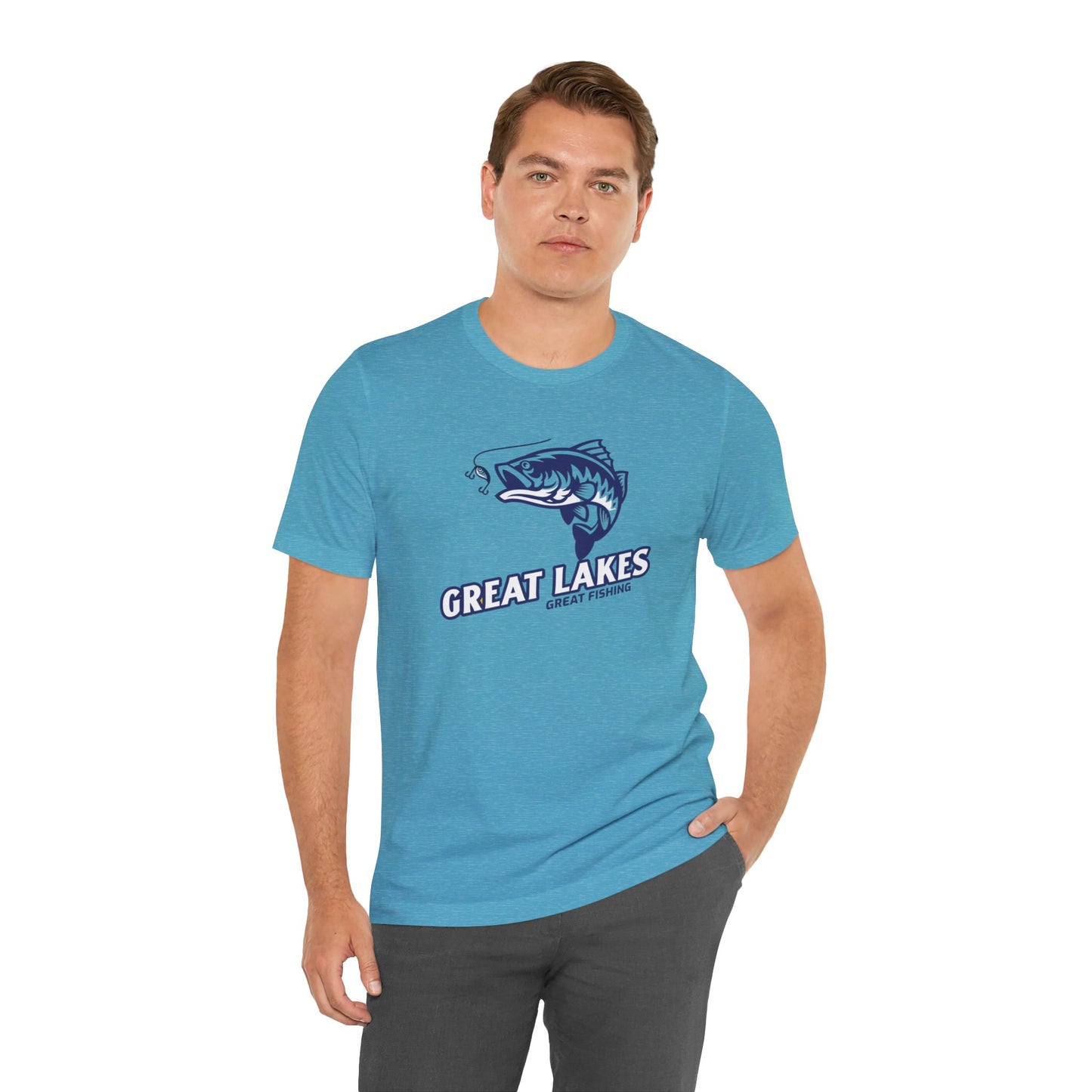 Great Lakes Fishing T-shirt, Fishing Enthusiast Shirt, Great Fishing Shirt.