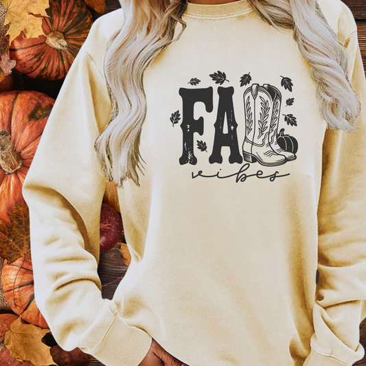 *Cozy Fall Vibes Sweatshirt - Unisex Crewneck, Autumn Apparel, Seasonal Gift, Layering Piece, Thanksgiving Outfit