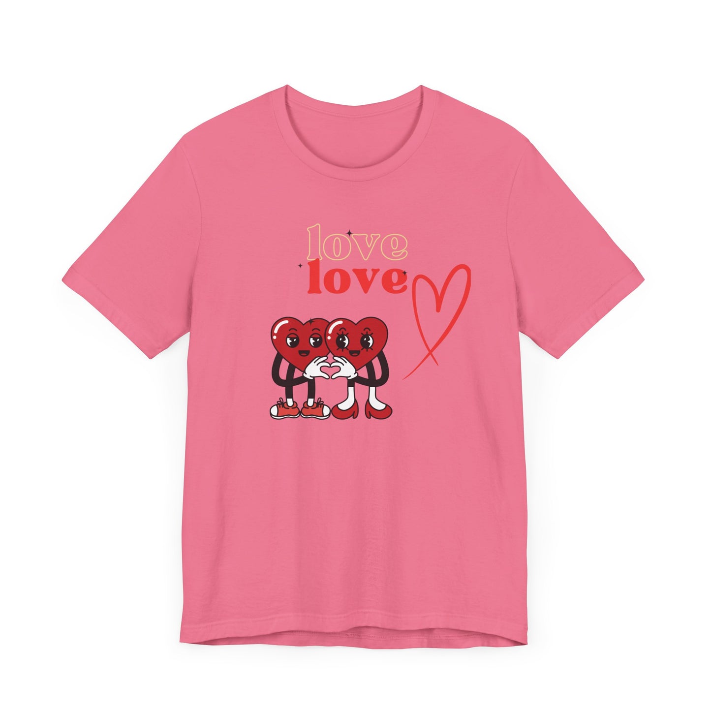 Love Love T-shirt Valentine's Day Tee Love Hearts T-Shirt Romantic Tee Cute Valentine's Day Gift Anniversary Shirt