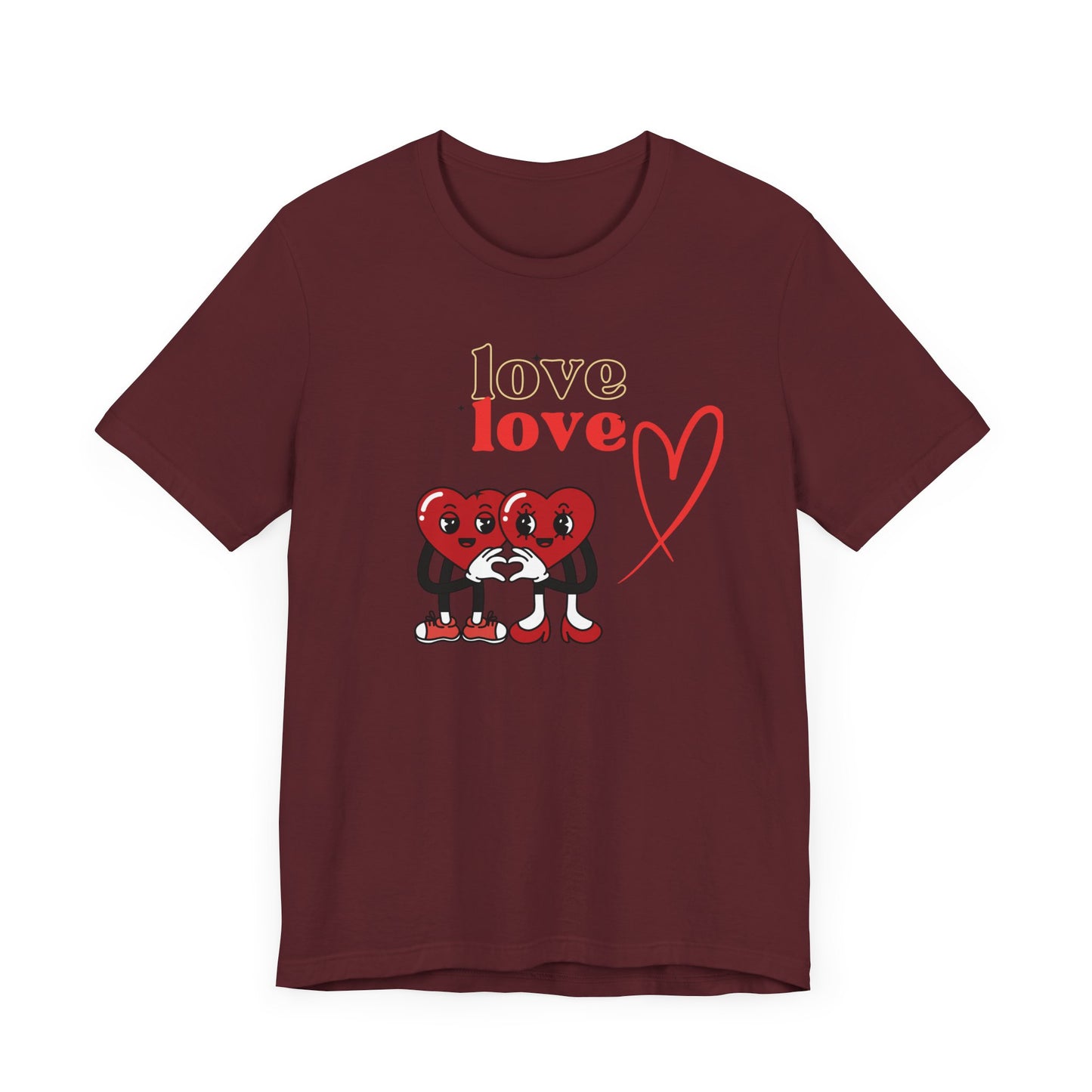 Love Love T-shirt Valentine's Day Tee Love Hearts T-Shirt Romantic Tee Cute Valentine's Day Gift Anniversary Shirt