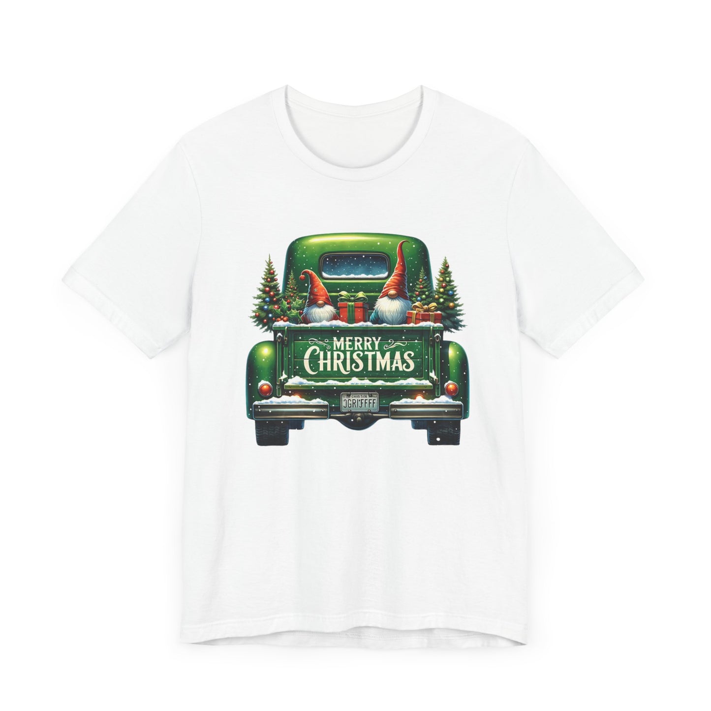 Christmas T-shirt, Vintage truck with knomes