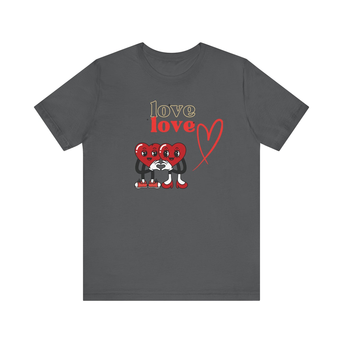 Love Love T-shirt Valentine's Day Tee Love Hearts T-Shirt Romantic Tee Cute Valentine's Day Gift Anniversary Shirt