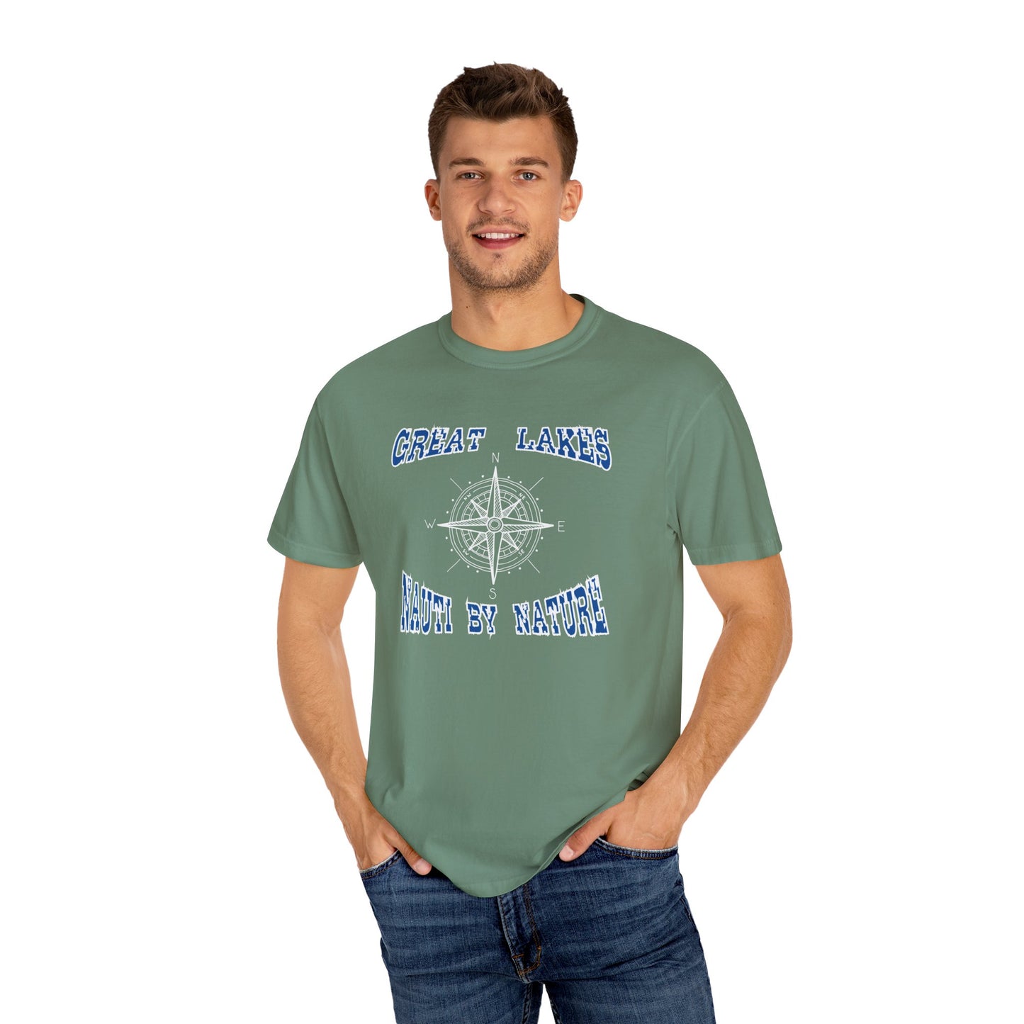 Great Lakes Compass Unisex Comfort Colors T-shirt Nauti By Nature Tee