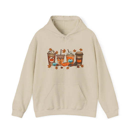 *Cozy Fall Vibes Hoodie, Autumn Sweatshirt, Pumpkin Spice Lover Gift, Unisex Hooded Sweatshirt, Seasonal Fashion, Warm Layering