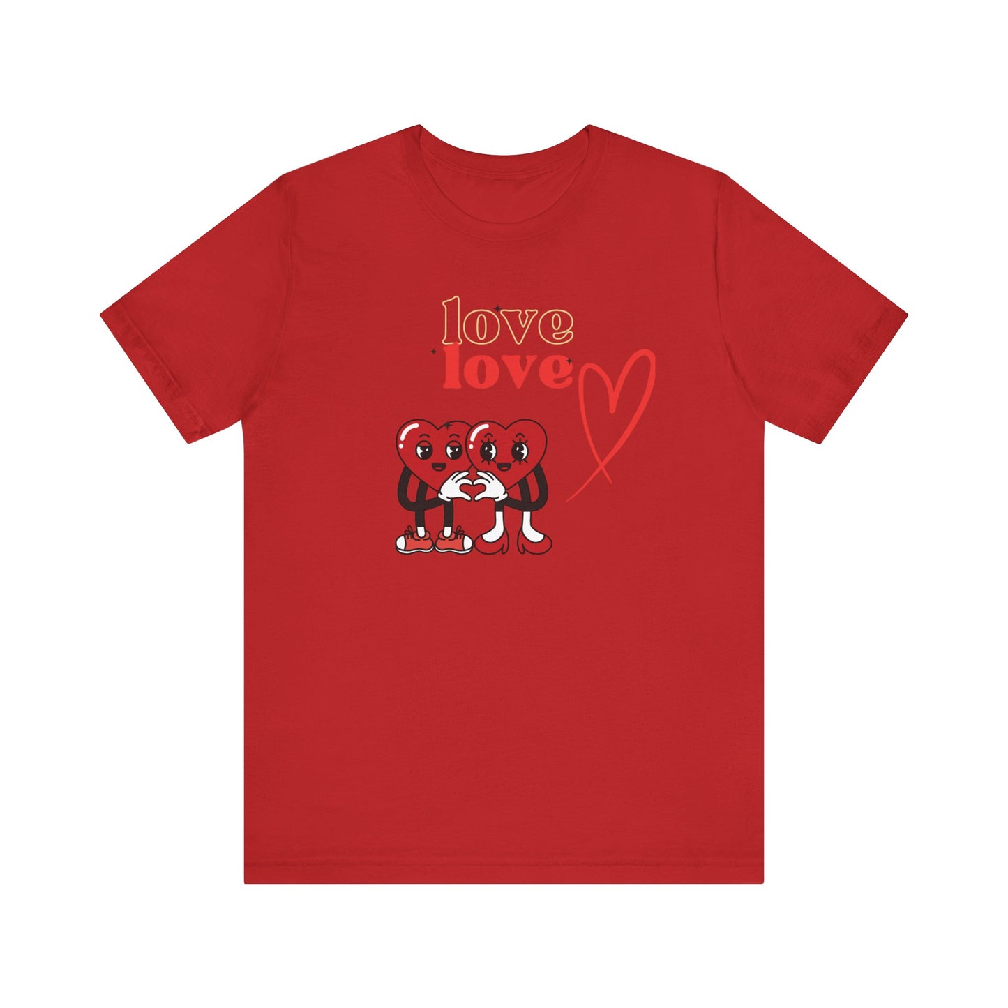 Love Love T-shirt Valentine's Day Tee Love Hearts T-Shirt Romantic Tee Cute Valentine's Day Gift Anniversary Shirt