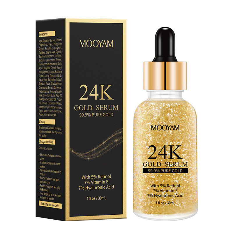 24K Gold Foil30mL Vitamin E Retinol Anti-wrinkle The Lifting Face Serum