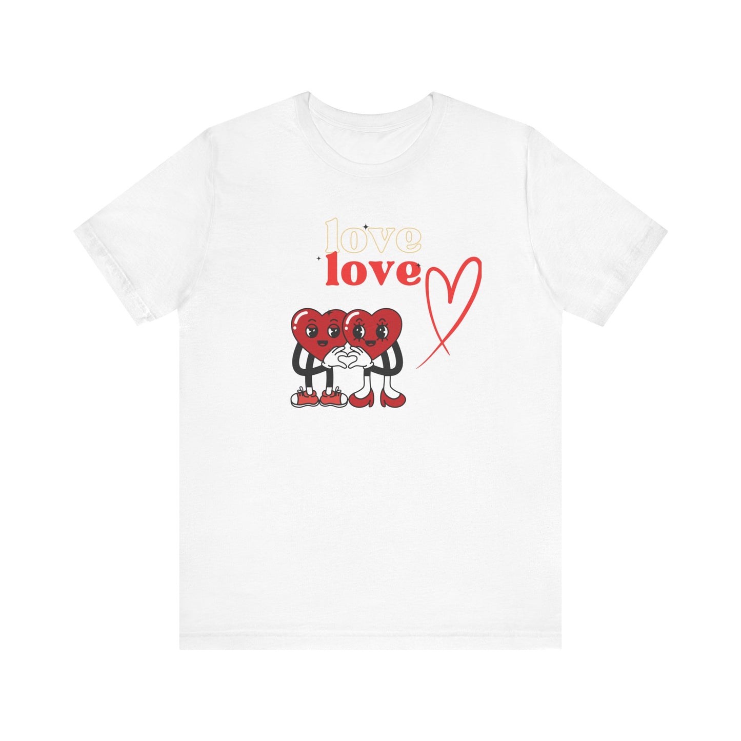 Love Love T-shirt Valentine's Day Tee Love Hearts T-Shirt Romantic Tee Cute Valentine's Day Gift Anniversary Shirt