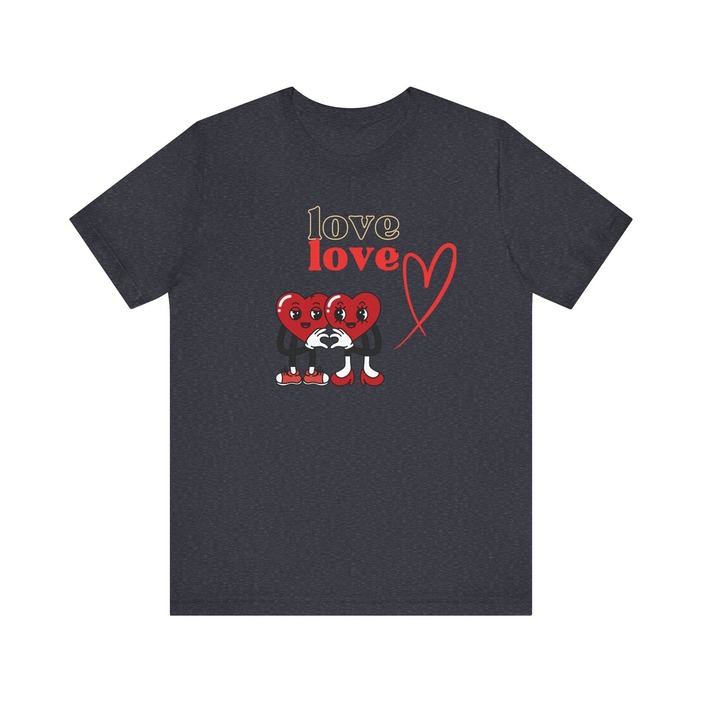 Love Love T-shirt Valentine's Day Tee Love Hearts T-Shirt Romantic Tee Cute Valentine's Day Gift Anniversary Shirt