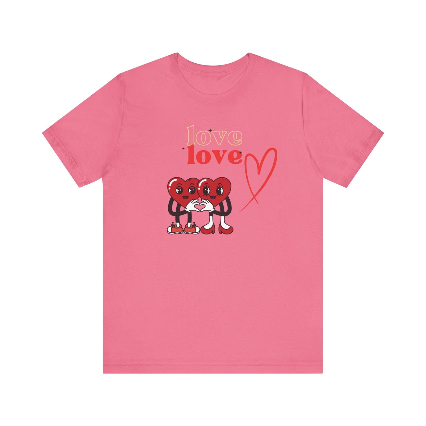 Love Love T-shirt Valentine's Day Tee Love Hearts T-Shirt Romantic Tee Cute Valentine's Day Gift Anniversary Shirt