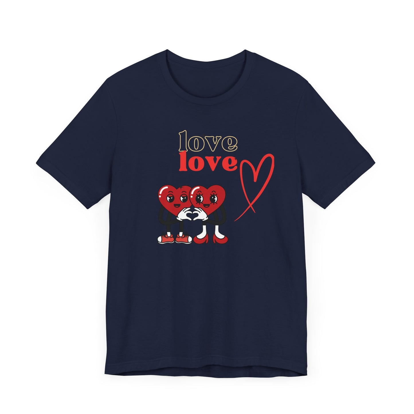 Love Love T-shirt Valentine's Day Tee Love Hearts T-Shirt Romantic Tee Cute Valentine's Day Gift Anniversary Shirt