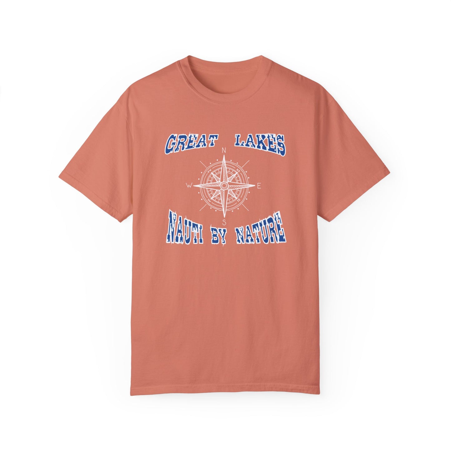 Great Lakes Compass Unisex Comfort Colors T-shirt Nauti By Nature Tee