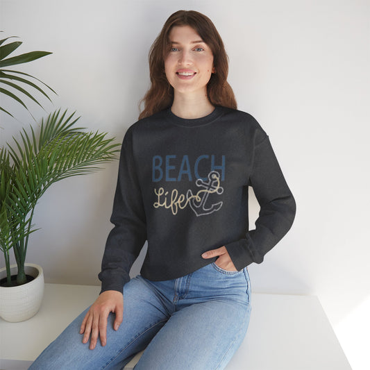 Beach Life Crewneck Sweatshirt, Nautical Sweatshirt, Boating Sweatshirt, Beach Sweatshirt, Unisex Sweatshirt