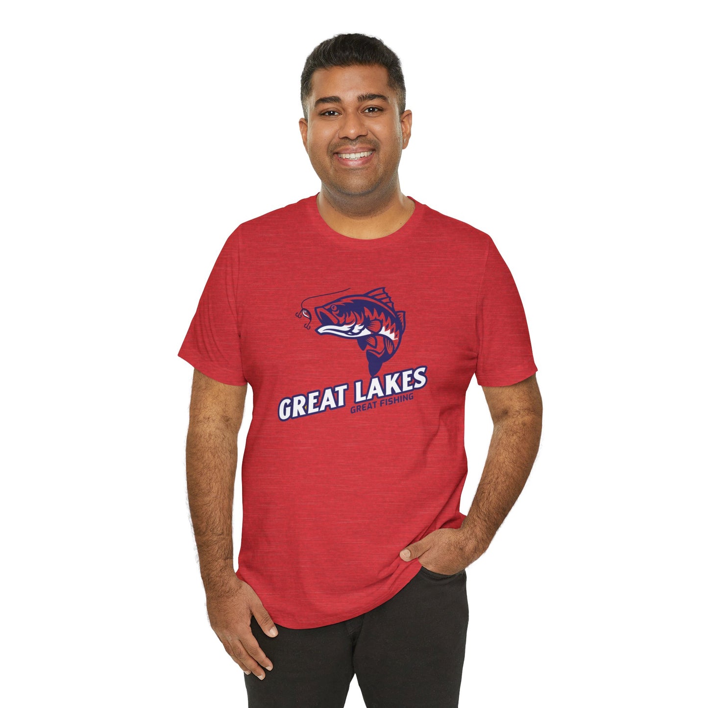 Great Lakes Fishing T-shirt, Fishing Enthusiast Shirt, Great Fishing Shirt.