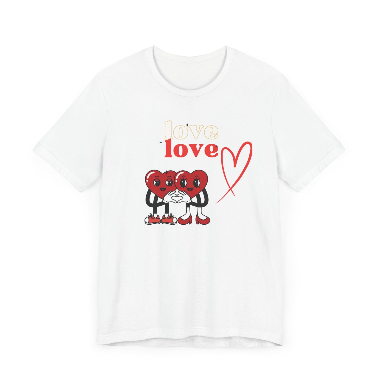 Love Love T-shirt Valentine's Day Tee Love Hearts T-Shirt Romantic Tee Cute Valentine's Day Gift Anniversary Shirt