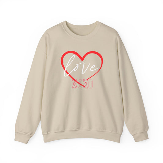 Valentine's Day Sweatshirt Cozy Love Heart Sweatshirt Love You Valentine's Day Gift